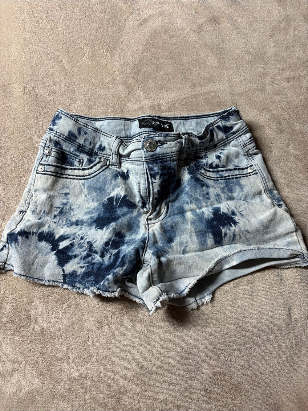 Jordache Blue Tie-Dye Denim Shorts